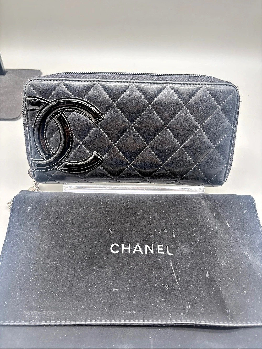 Chanel Cambon Ligne Zip Around Organizer Wallet Black